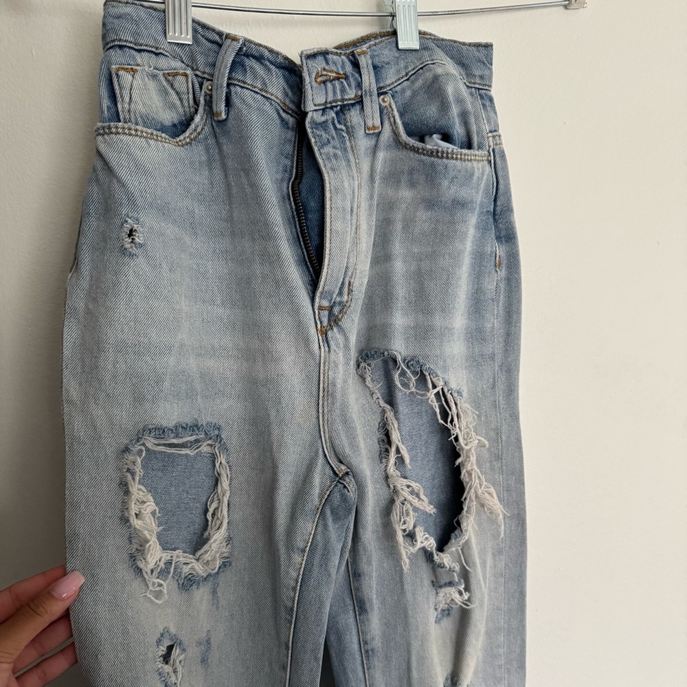 Urban Outfitters Light Blue Distressed Boyfriend Jeans
